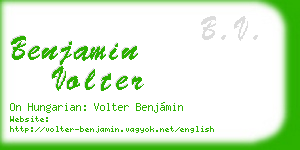 benjamin volter business card